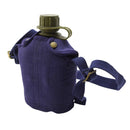 Cantimplora militar belga original de 1 litro, bolsa de plástico, vaso de aluminio incluido