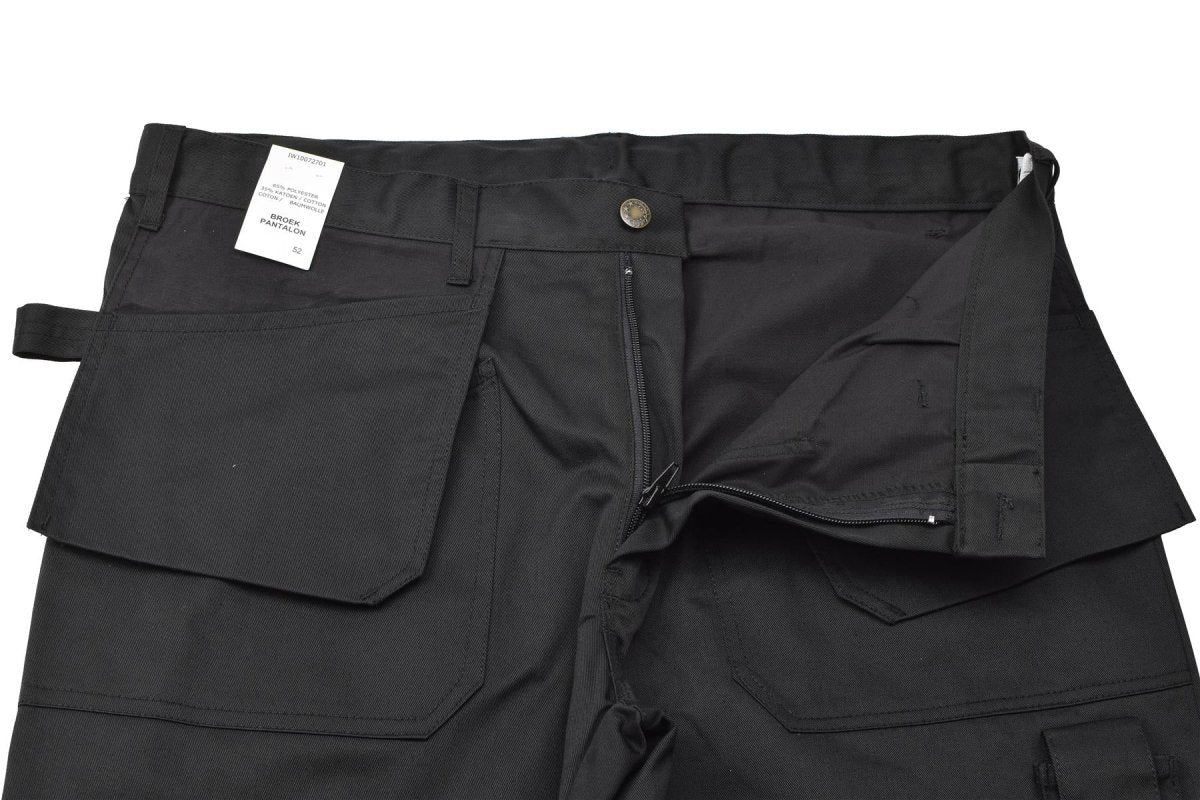 Trabajo militar belga original pantalones de carga duraderos rodillas reforzadas negras nuevas