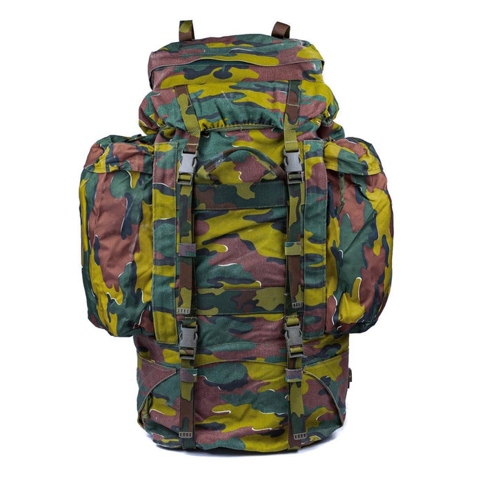 Mochila de campo táctica militar original de Bélgica Bolsa grande de camping para senderismo de 110 l - GoMilitar