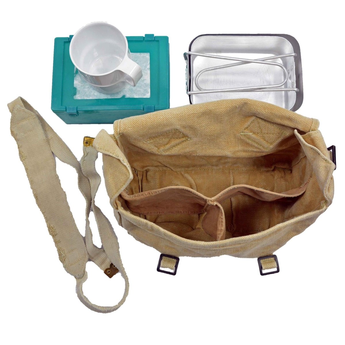 Original Ejército Británico 5L Mochila Bolsa Correa De Hombro Excedente Militar Caqui