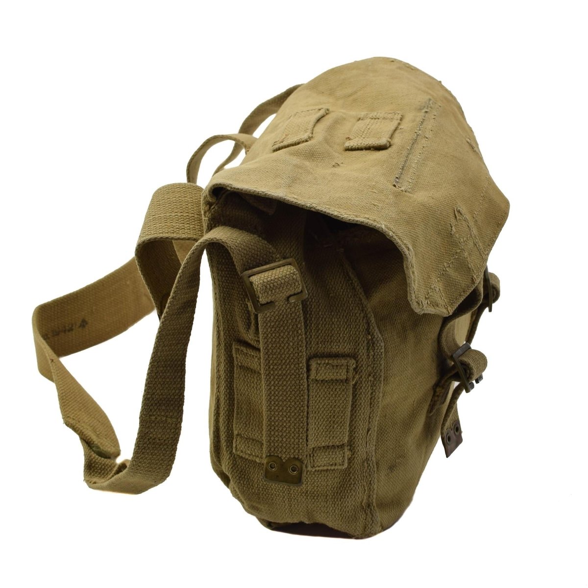 Bolso de hombro original del ejército británico M37, mochila de campo de lona, color caqui