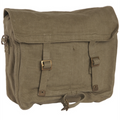 Bolso de hombro original del ejército británico M37, mochila de campo de lona, color caqui