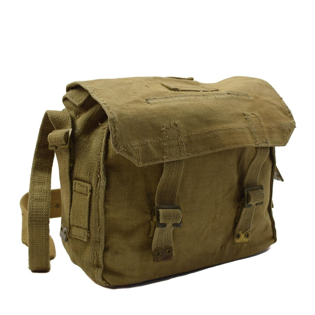 Bolso de hombro original del ejército británico M37, mochila de campo de lona, color caqui
