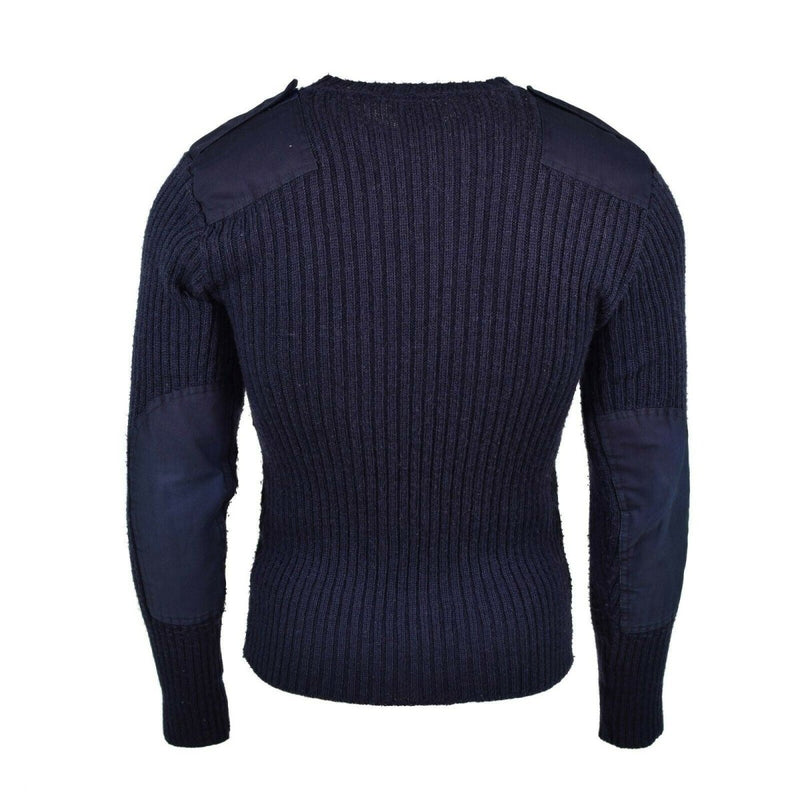 Original British Army Navy Blue sweater Commando Jumper pullover Round neck Wool - GoMilitar
