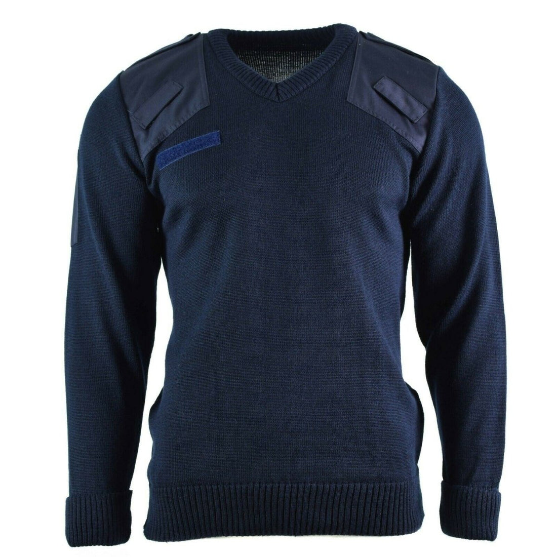 Jumper del jersey de la policía del ejército británico original suéter de cuello en V de cuello en V