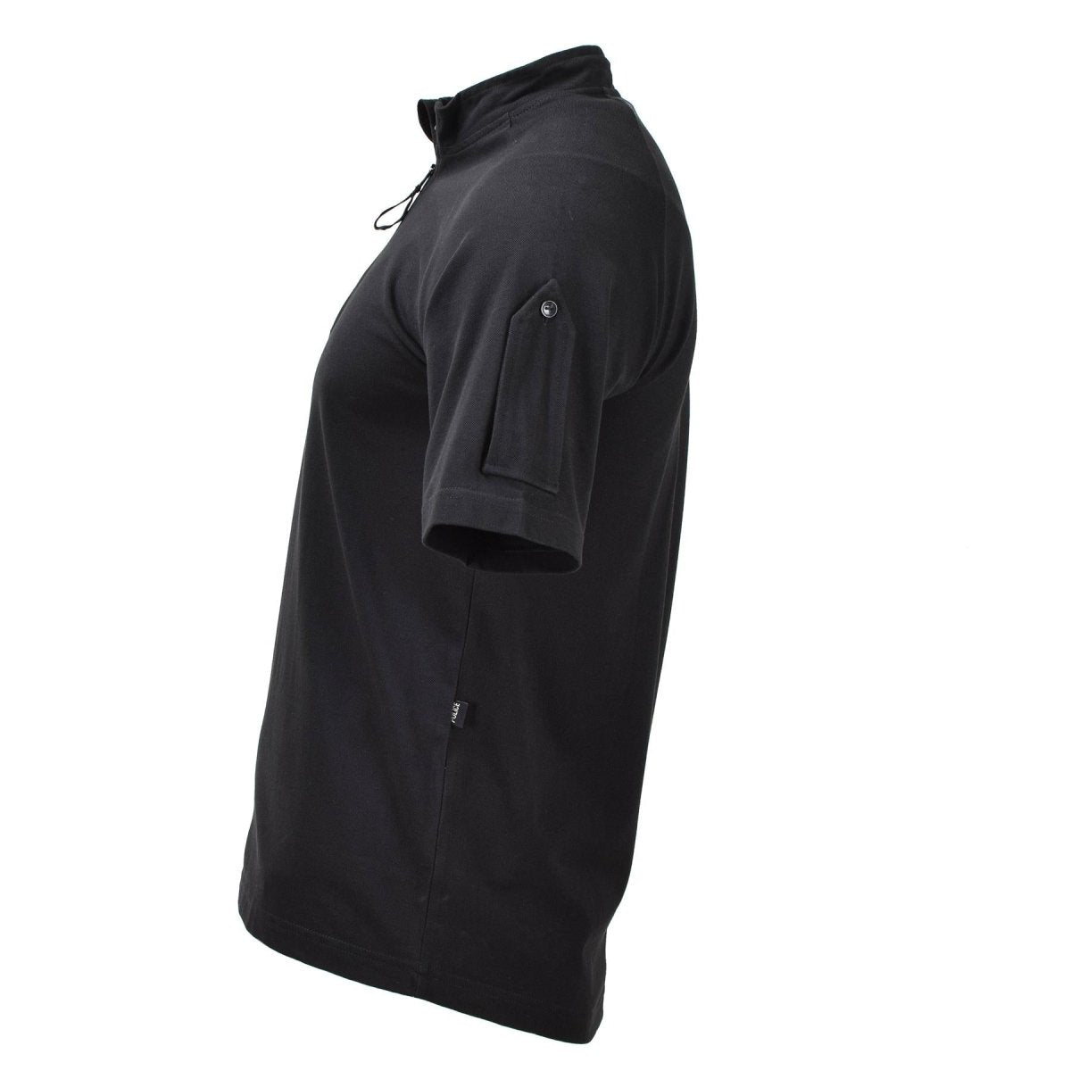 Camisetas tácticas de la policía del ejército británico original manga corta con cremallera negra nueva