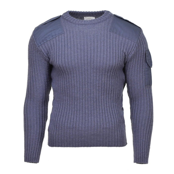 Jersey original del ejército británico Commando Jumper Azul Gris suéter Lana - GoMilitar