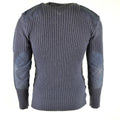 Jumper del ejército británico Original Comando Jumper azul suéter gris lana en V