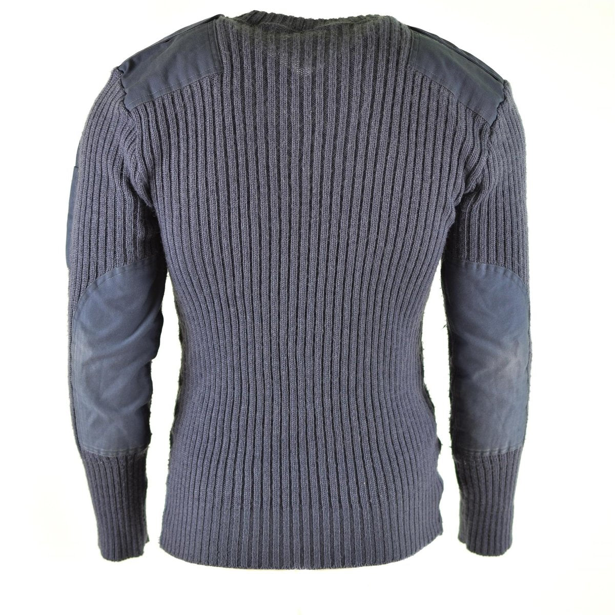 Jumper del ejército británico Original Comando Jumper azul suéter gris lana en V