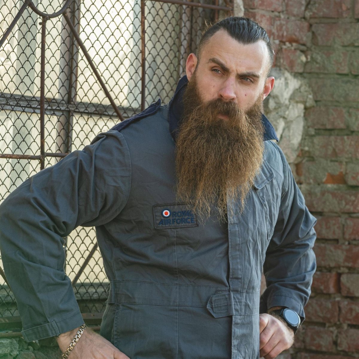 Original del ejército británico Royal Air Force Blue Coverall Uniforme de caldera Jumpsuit nuevo