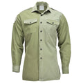 Camisa del ejército británico original O.D Servicio militar verde Manga larga BDU