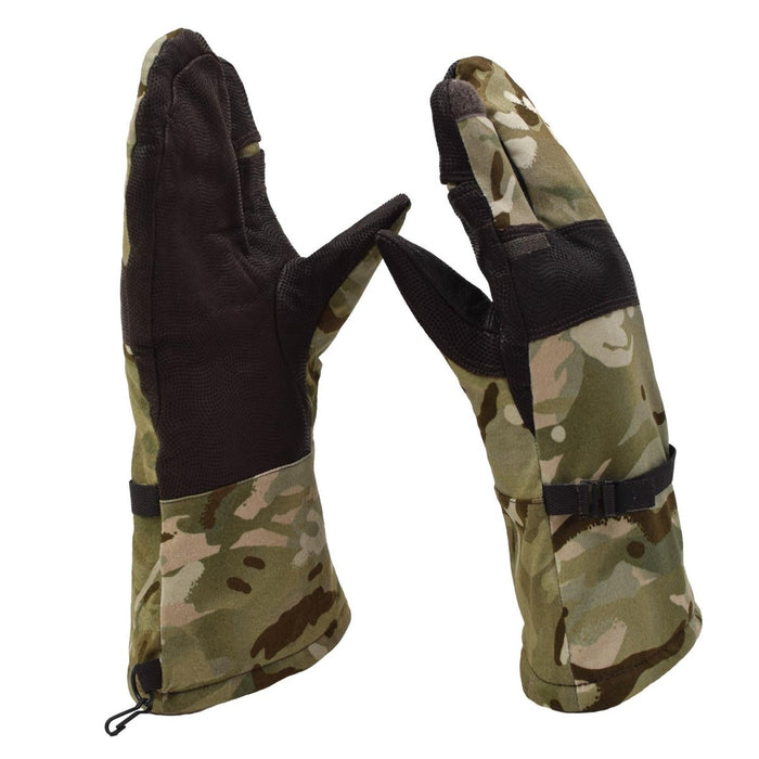 Manoplas de tiro originales del ejército británico Camuflaje MTP militar para clima frío - GoMilitar