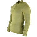 Camisa tricot del ejército británico original cremallera con cremallera con cremallera verde termal
