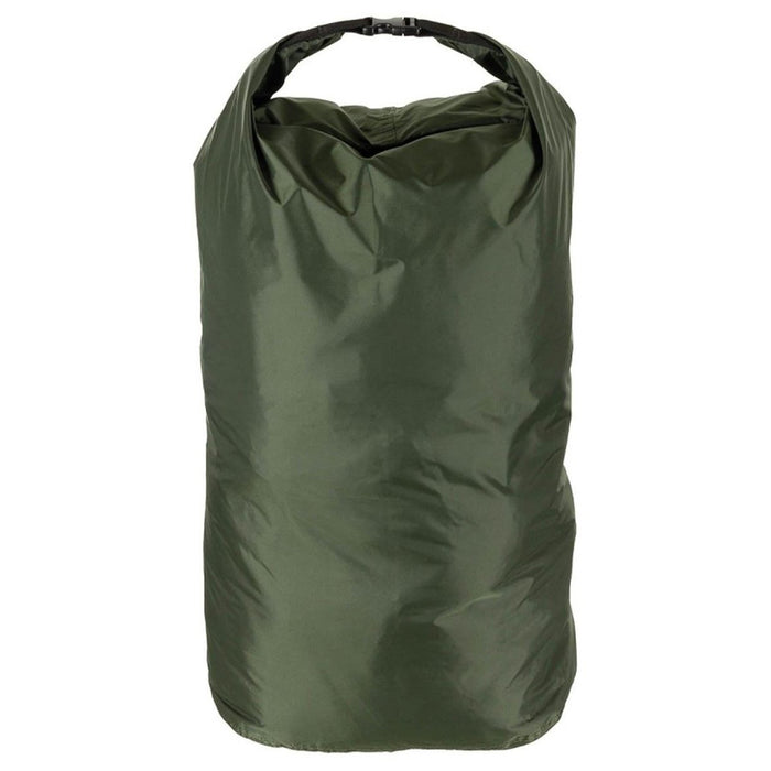 Bolsa seca militar británica original de 22 L, color verde oliva, impermeable, costuras selladas, tapa enrollable NUEVO - GoMilitar