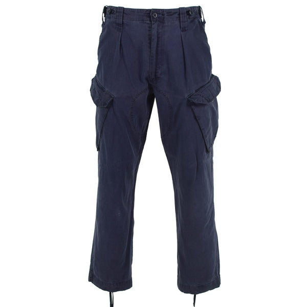 Pantalones de carga militar británico originales Pantalones de trabajo de la Royal Navy pantalones color azul