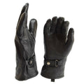 Guantes de combate militares británicos originales correas de muñeca cuero emitido por el ejército negro