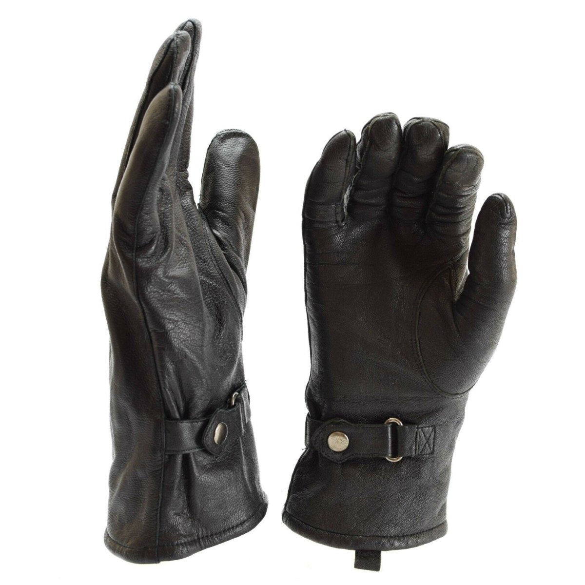 Guantes de combate militares británicos originales correas de muñeca cuero emitido por el ejército negro