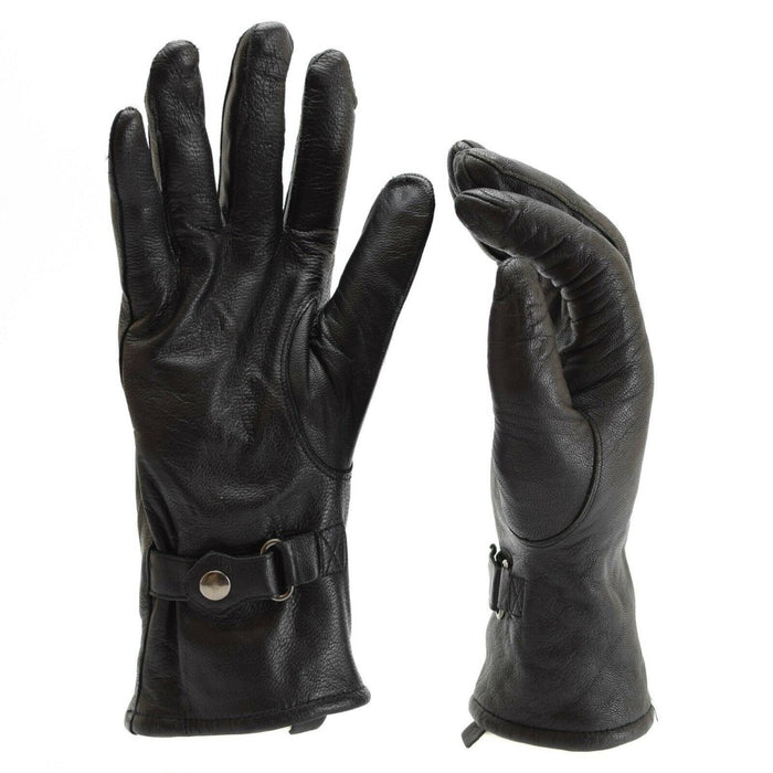 Guantes de combate militares británicos originales Correas de muñeca Cuero Emitido por el ejército Negro - GoMilitar