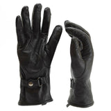 Guantes de combate militares británicos originales correas de muñeca cuero emitido por el ejército negro
