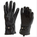 Guantes de combate militares británicos originales correas de muñeca cuero emitido por el ejército negro