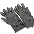 Guantes de combate militares británicos originales correas de muñeca cuero emitido por el ejército negro