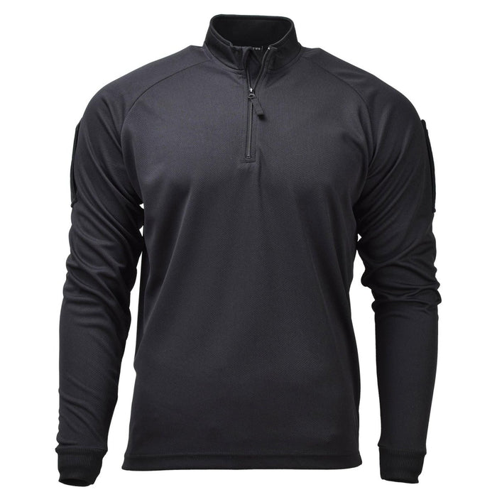 Camisas tácticas de combate militares británicas originales negras con cremallera transpirable NUEVO - GoMilitar