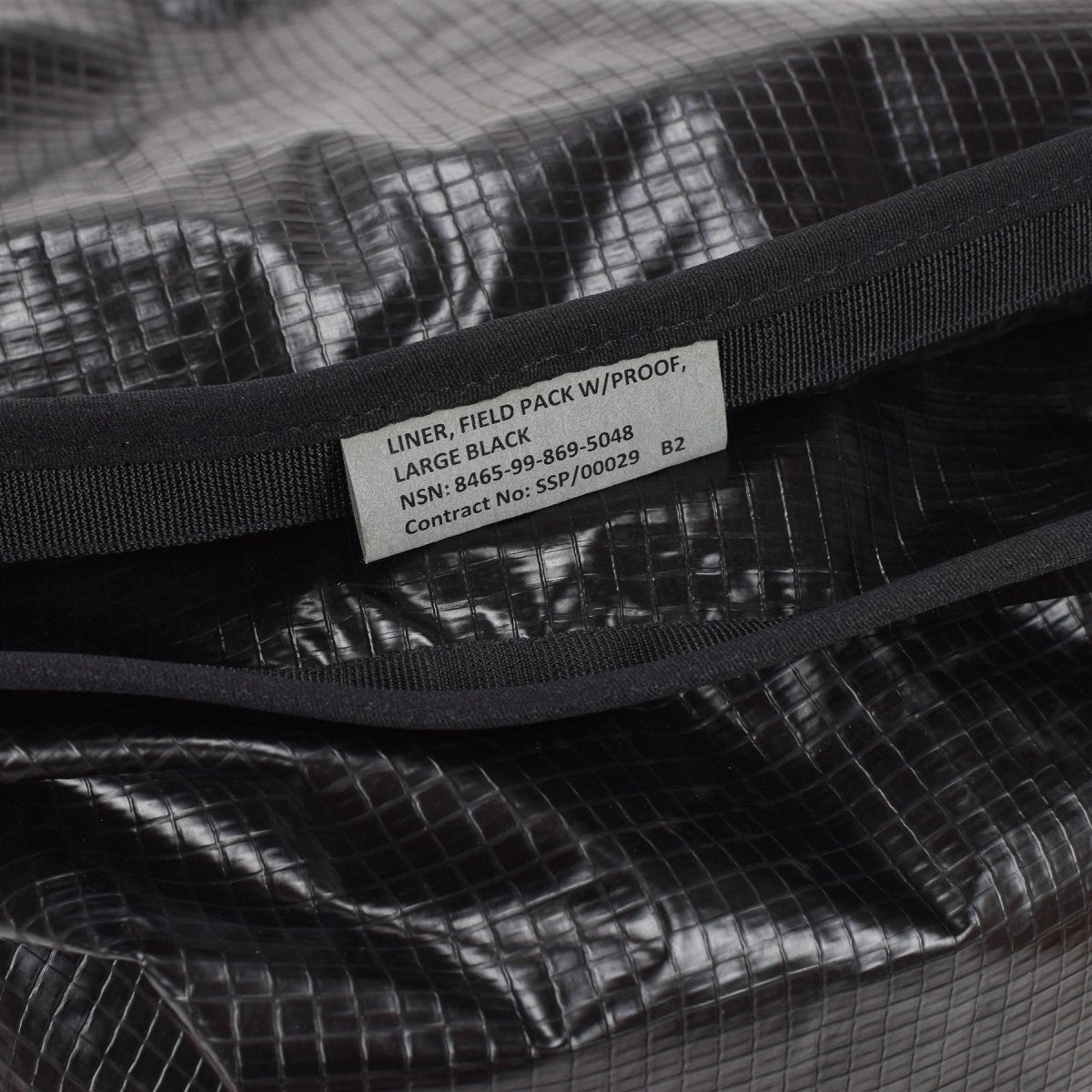 Bolsa impermeable militar británica original 90L Rip-Stop grande 65x69cm negro