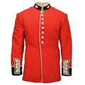 Chaqueta Formal Militar Británica Original Botones Dorados Sin Charreteras Rojo