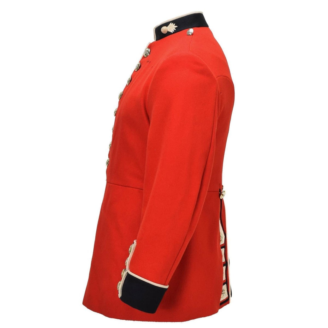 Chaqueta Formal Militar Británica Original Botones Dorados Sin Charreteras Rojo