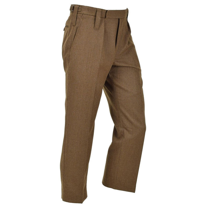 Pantalones formales militares británicos originales Pantalones de vestir de uniforme de lana Marrón - GoMilitar