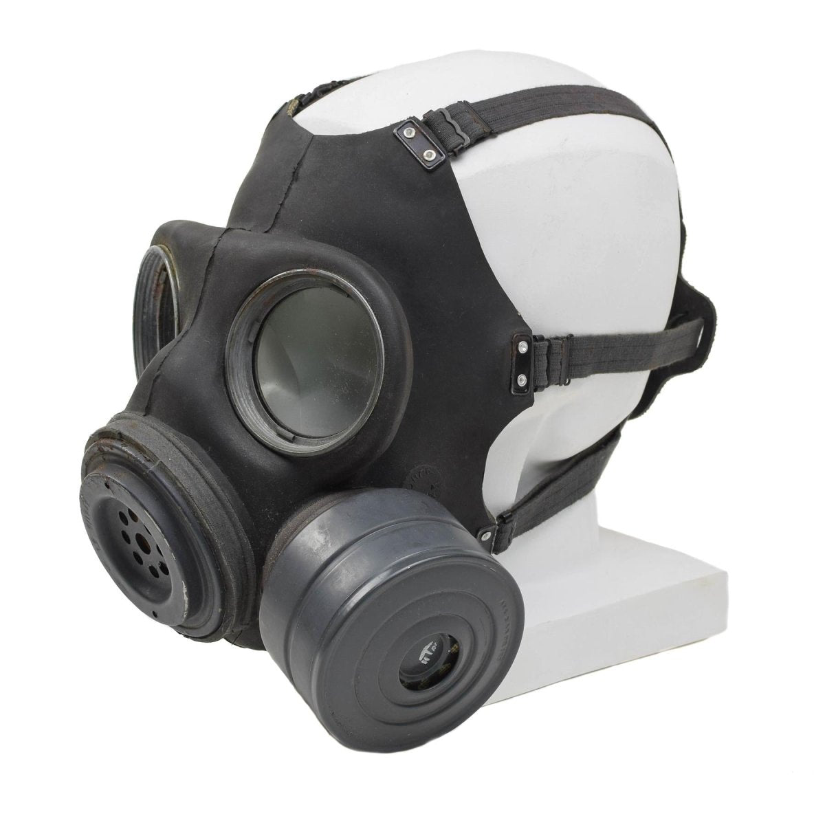 Gasmask militar británico original M44 Bolsa de filtro liviano Conjunto completo Negro