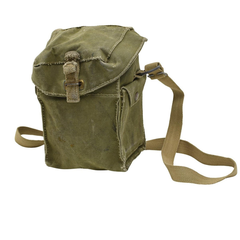 Gasmask militar británico original M44 Bolsa de filtro liviano Conjunto completo Negro
