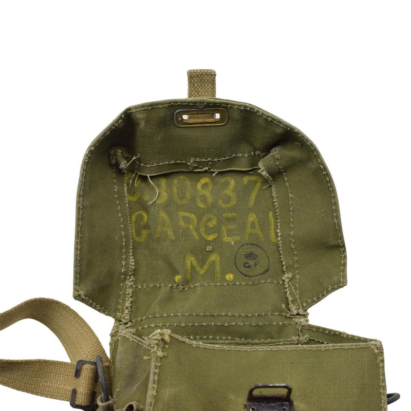 Gasmask militar británico original M44 Bolsa de filtro liviano Conjunto completo Negro