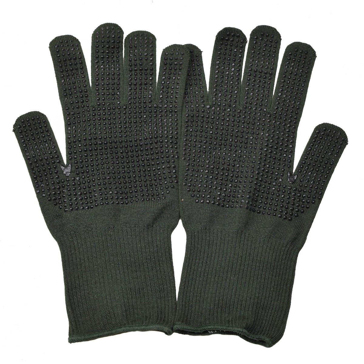 Guantes militares británicos originales Anti Palms Slip Nomex Aramid Green NUEVO