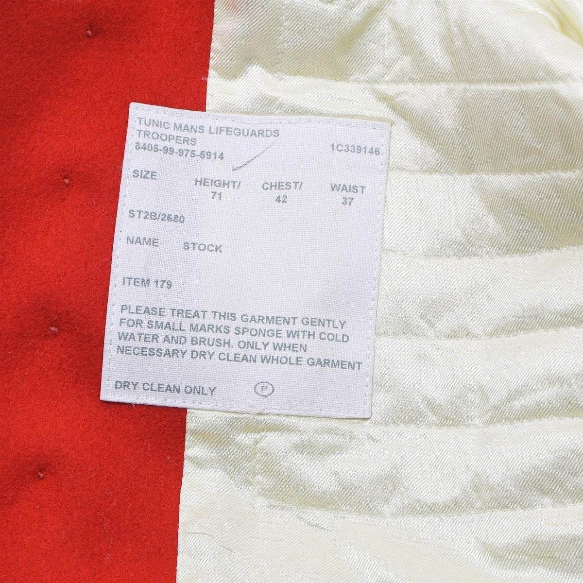 Túnica original de la chaqueta militar británica Túnica Roja Servicios de caballería Troopers Nuevo