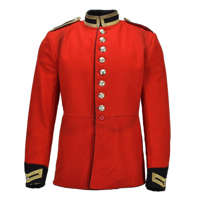 Chaqueta militar británica original estilo túnica Lana Botones dorados rojos sólidos - GoMilitar