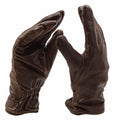 Guantes de cuero militares británicos originales MK II Forro de combate Marrón