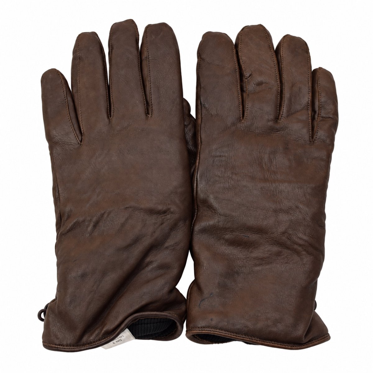 Guantes de cuero militares británicos originales MK II Forro de combate Marrón