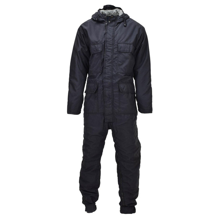 Mono de mecánico militar británico original con rodillas reforzadas RipStop negro - GoMilitar