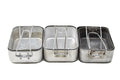 Original británico Militar Mess Tins Placa de senderismo de aluminio Camping Outdoor Pan