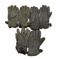 Guantes de cuero de Mk II originales británicos forrados con la mano de la mano verde oscuro