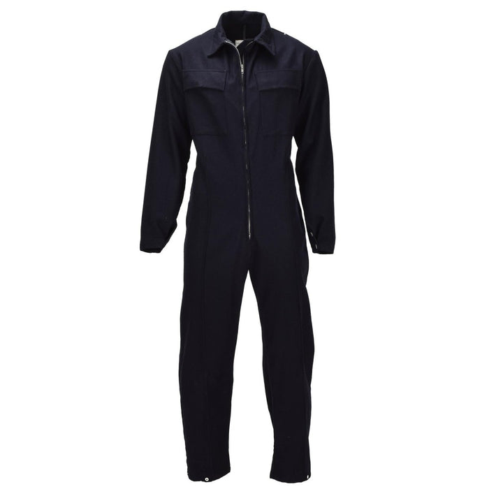 Mono de lana de la policía militar británica original con cremallera frontal uniforme de servicio negro - GoMilitar