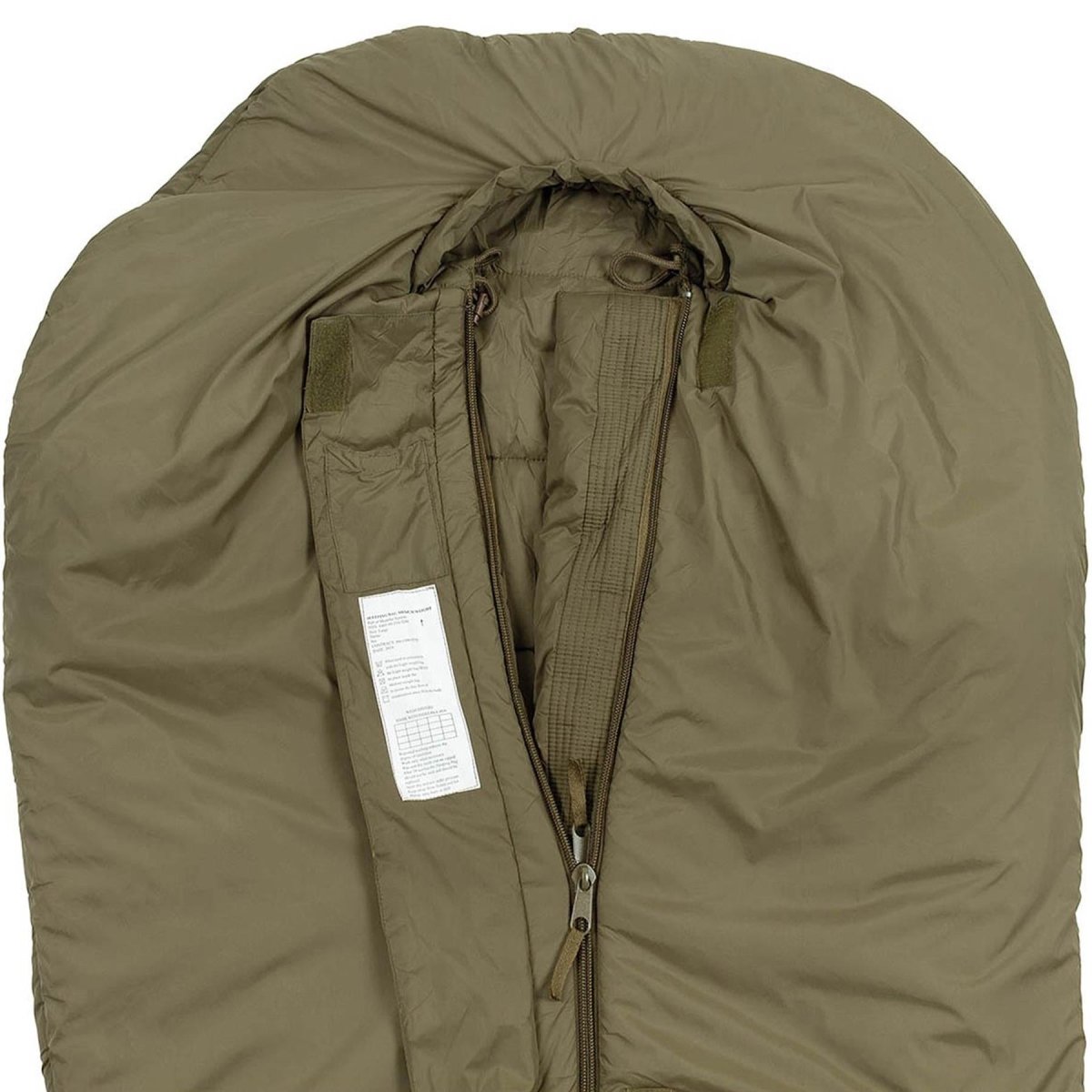 Saqueo de compresión de sacos de dormir militar británico original comodidad -15 ° C oliva
