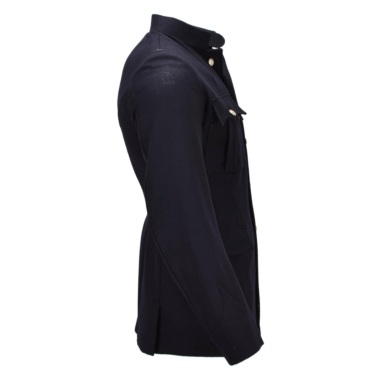 Túnica militar británica original chaqueta formal lana botones de metal negro