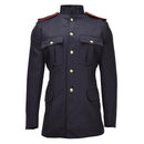 Túnica militar británica original chaqueta formal lana botones de metal negro