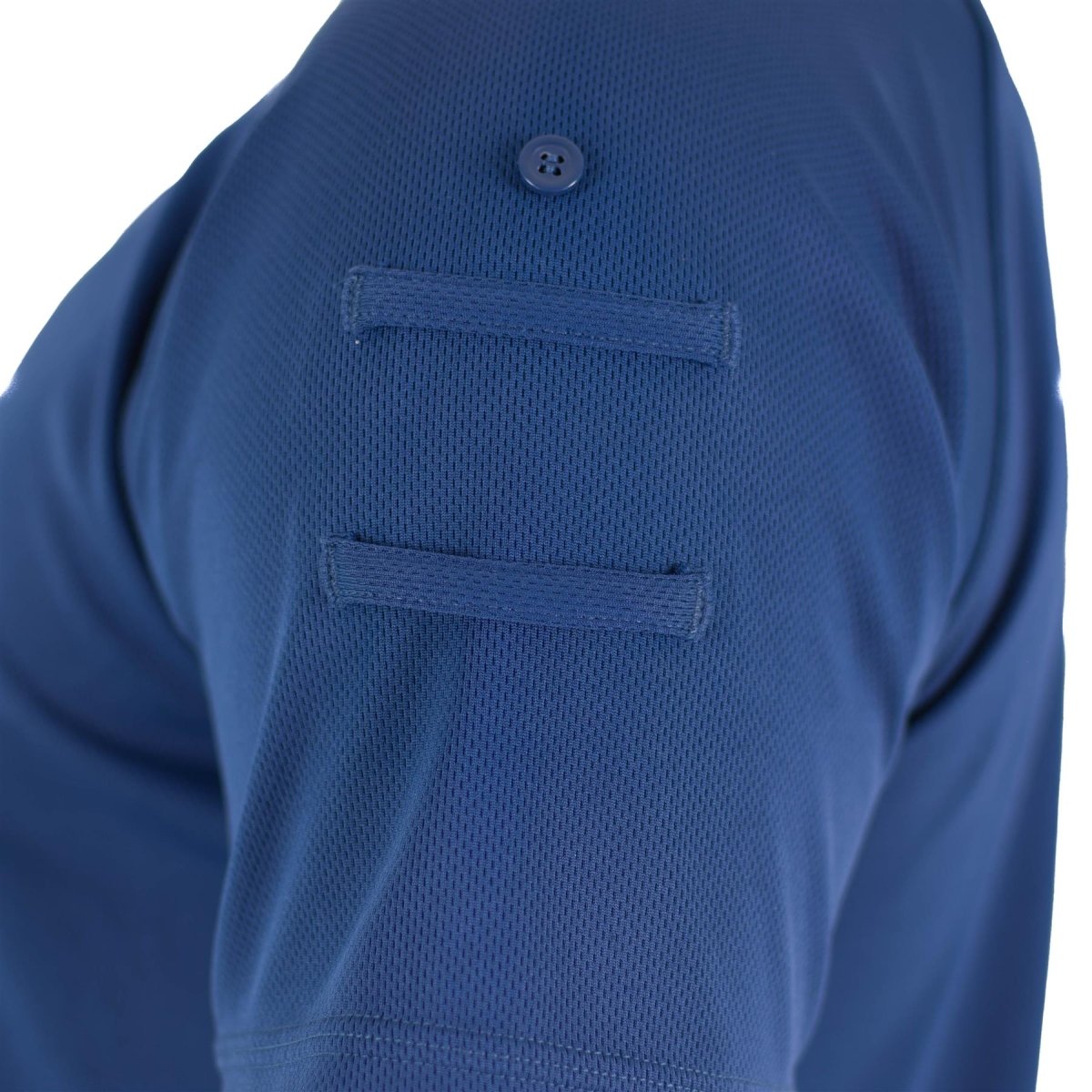 Camiseta de la policía británica original Material transpirable Azul Buardia frontal Camisa de protección