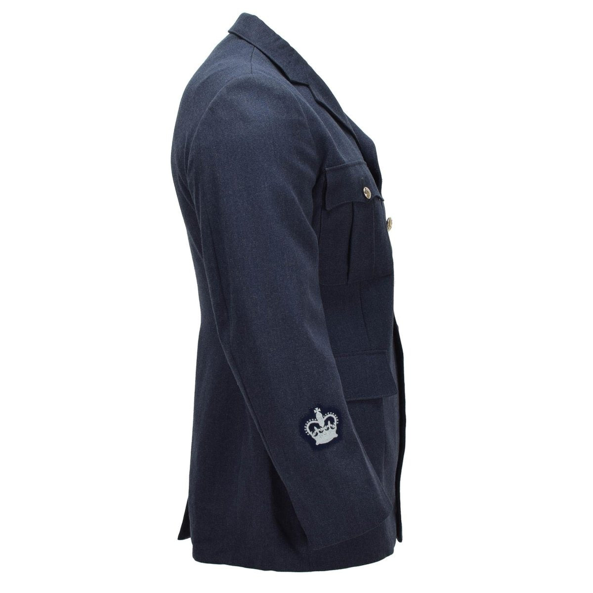 Chaqueta de vestir original del desfile militar de la RAF británica, azul marino formal vintage