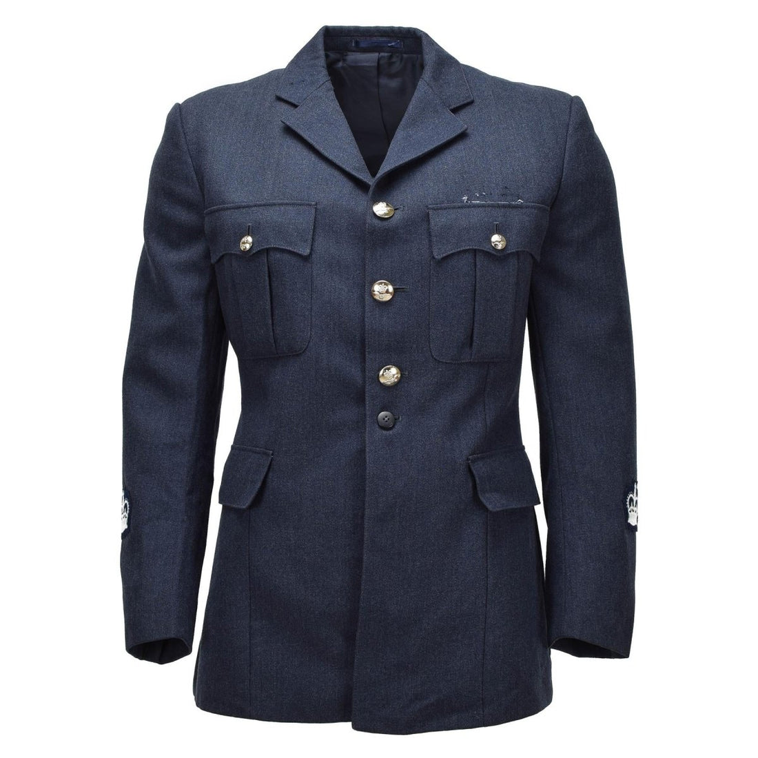 Chaqueta de vestir original del desfile militar de la RAF británica, azul marino formal vintage