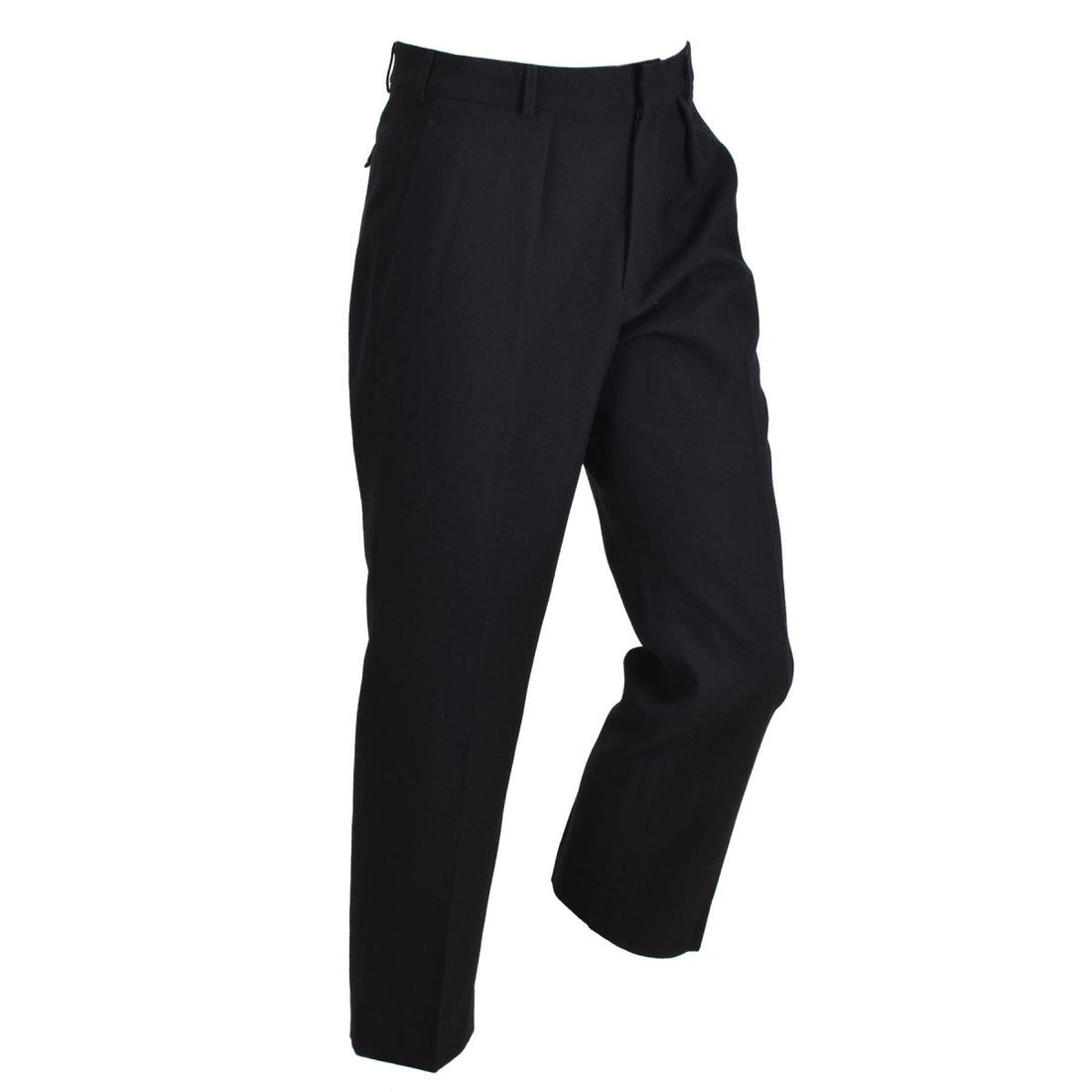 Pantalones de vestir de lana para hombre No.1B de la Marina Real Británica original, negro formal
