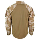 Back view of Original British UBAC desert camouflage military under body shirt with reinforced sleeves and adjustable cuffs